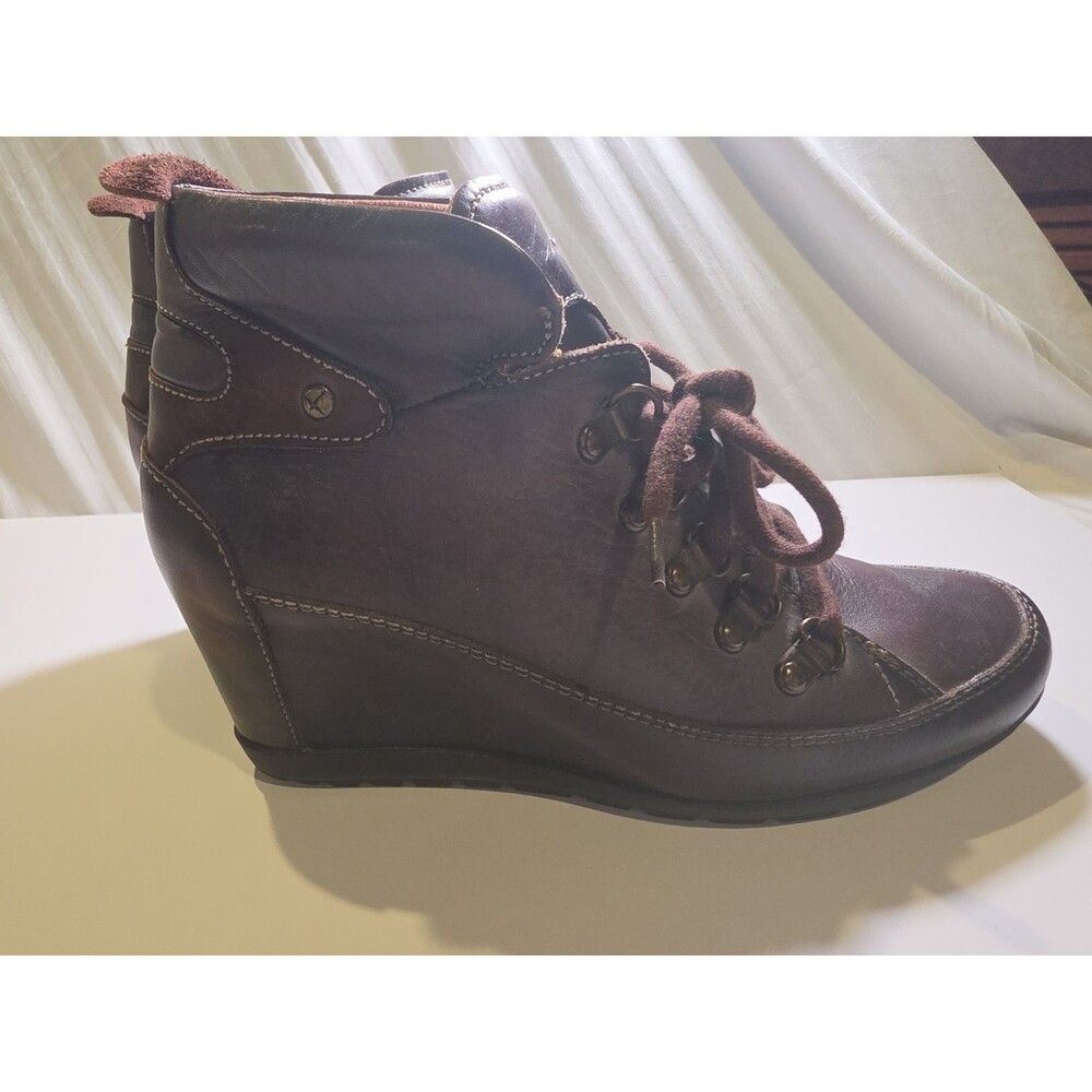 Pikolinos Amsterdam Hidden Wedge Boots Women's 8.5 EU 39 Olmo Leather Spain